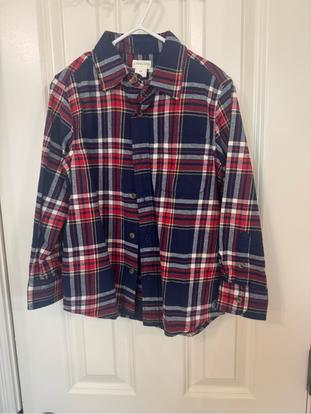 Jcrew factory Crewcuts Red, Navy & White Plaid Button-Down Shirt